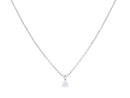 Jewellery, SOLITAIRE PENDANT WITH CHAIN, 18K white gold, in auction: Classic – Saturday 30 August