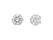 Jewellery, SOLITAIRE EARRINGS, 18K white gold, in auction: Lilla jewellery – Tuesday 12 August