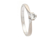 Jewellery, SOLITAIRE RING, 18K white gold, in auction: Lilla jewellery – Tuesday 12 August