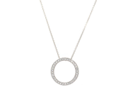 Jewellery, PENDANT WITH CHAIN, 14K white gold, in auction: Lilla jewellery – Tuesday 12 August