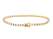 Jewellery - TENNIS BRACELET, 18K gold - View 2