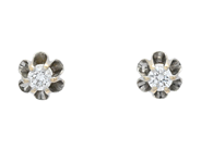 Jewellery, SOLITAIRE EARRINGS, 18K white gold, in auction: Lilla jewellery – Tuesday 26 August