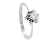 Jewellery, SOLITAIRE RING, 18K white gold, in auction: Lilla jewellery – Tuesday 26 August