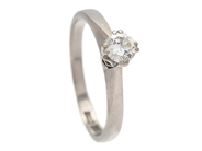 Jewellery - SOLITAIRE RING, 18K white gold - View 1