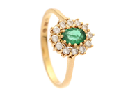 Jewellery, CLUSTER RING, 18K gold, in auction: Lilla jewellery – Tuesday 26 August