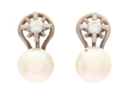 Jewellery - EARRINGS, 14K white gold - View 1