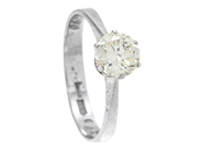 Jewellery, SOLITAIRE RING, 18K white gold, in auction: Lilla jewellery – Tuesday 26 August
