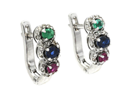 Jewellery, EARRINGS, 14K white gold, in auction: Lilla jewellery – Tuesday 26 August