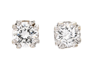 Jewellery, SOLITAIRE EARRINGS, 18K white gold, in auction: Lilla jewellery – Tuesday 26 August