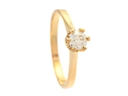 Jewellery, SOLITAIRE RING, 18K gold, in auction: Lilla jewellery – Tuesday 26 August