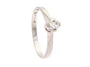Jewellery, SOLITAIRE RING, 18K white gold, in auction: Lilla jewellery – Tuesday 26 August