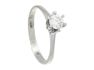 Jewellery, SOLITAIRE RING, 18K white gold, in auction: Lilla jewellery – Tuesday 9 September