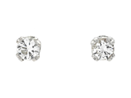 Jewellery, SOLITAIRE EARRINGS, 18K white gold, in auction: Lilla jewellery – Tuesday 7 October