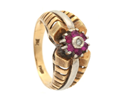 Jewellery, RING, 18K gold/white gold, in auction: General – Tuesday 16 September