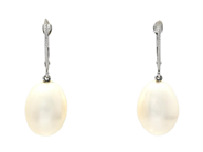 Jewellery, PEARL EARRINGS, 14K white gold, in auction: Lilla jewellery – Tuesday 9 September