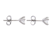 Jewellery - SOLITAIRE EARRINGS, platinum - View 2