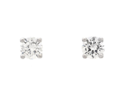 Jewellery - SOLITAIRE EARRINGS, platinum - View 1