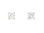 Jewellery - SOLITAIRE EARRINGS, 18K white gold - View 1