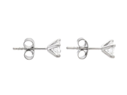 Jewellery - SOLITAIRE EARRINGS, 18K white gold - View 2