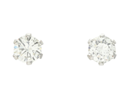 Jewellery, SOLITAIRE EARRINGS, 18K white gold, in auction: Lilla jewellery – Tuesday 9 September