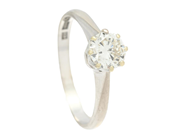 Jewellery, SOLITAIRE RING, 18K white gold, in auction: Lilla jewellery – Tuesday 9 September