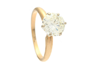 Jewellery, SOLITAIRE RING, 14K gold, in auction: Classic – Saturday 30 August