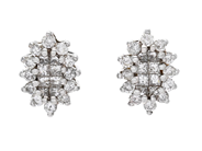 Jewellery, EARRINGS, 18K white gold, in auction: Lilla jewellery – Tuesday 9 September