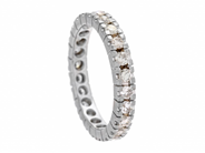 Jewellery, FULL ETERNITY RING, 18K white gold, in auction: Lilla jewellery – Tuesday 9 September