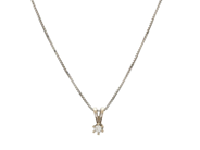 Jewellery - SOLITAIRE PENDANT WITH CHAIN, 18K white gold - View 1
