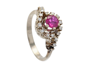 Jewellery, RING, 18K white gold, in auction: Lilla jewellery – Tuesday 9 September