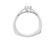 Jewellery - SOLITAIRE RING, 18K white gold - View 2
