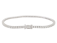 Jewellery - TENNIS BRACELET, 18K white gold - View 2