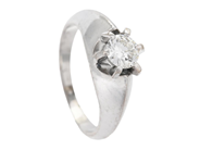 Jewellery - SOLITAIRE RING, 18K white gold - View 1