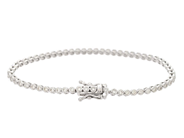Jewellery - TENNIS BRACELET, 18K white gold - View 2