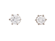 Jewellery, SOLITAIRE EARRINGS, 18K white gold, in auction: Lilla jewellery – Tuesday 23 September