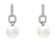 Jewellery, EARRINGS, 18K white gold, in auction: Classic – Saturday 27 September