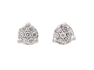 Jewellery - EARRINGS, 18K white gold with brilliant cut diamonds 0,20 ctw - View 1