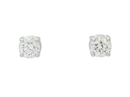 Jewellery - SOLITAIRE EARRINGS, 18K white gold - View 1