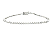 Jewellery - TENNIS BRACELET, 18K white gold - View 1