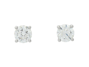 Jewellery - SOLITAIRE EARRINGS, 18K white gold - View 1