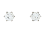 Jewellery, SOLITAIRE EARRINGS, 18K white gold, in auction: Modern – Saturday 13 September