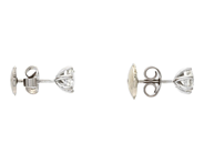 Jewellery - SOLITAIRE EARRINGS, 18K white gold - View 2