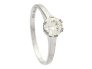 Jewellery, SOLITAIRE RING, 18K white gold, in auction: Classic – Saturday 27 September