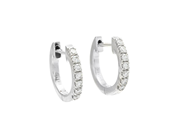 Jewellery - HOOP EARRINGS, 18K white gold - View 1