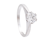 Jewellery, SOLITAIRE RING, 18K white gold, in auction: Lilla jewellery – Tuesday 23 September