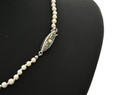 Jewellery - PEARL NECKLACE, clasp in silver - View 2