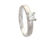 Jewellery - SOLITAIRE RING, 18K white gold - View 1