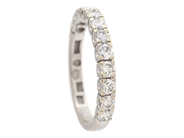 Jewellery, ETERNITY RING, 18K white gold, in auction: Lilla jewellery – Tuesday 9 September