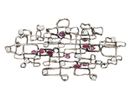 Jewellery - BROOCH, 18K white gold - View 1