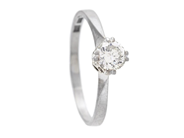 Jewellery, SOLITAIRE RING, 18K white gold, in auction: Classic – Saturday 27 September